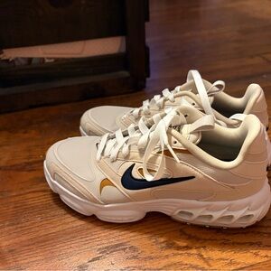 Nike Cream and Navy Sneakers
